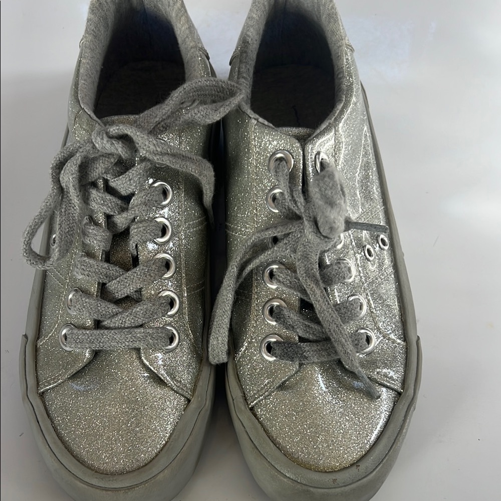 Zara kids Silver Glitter Sneakers
